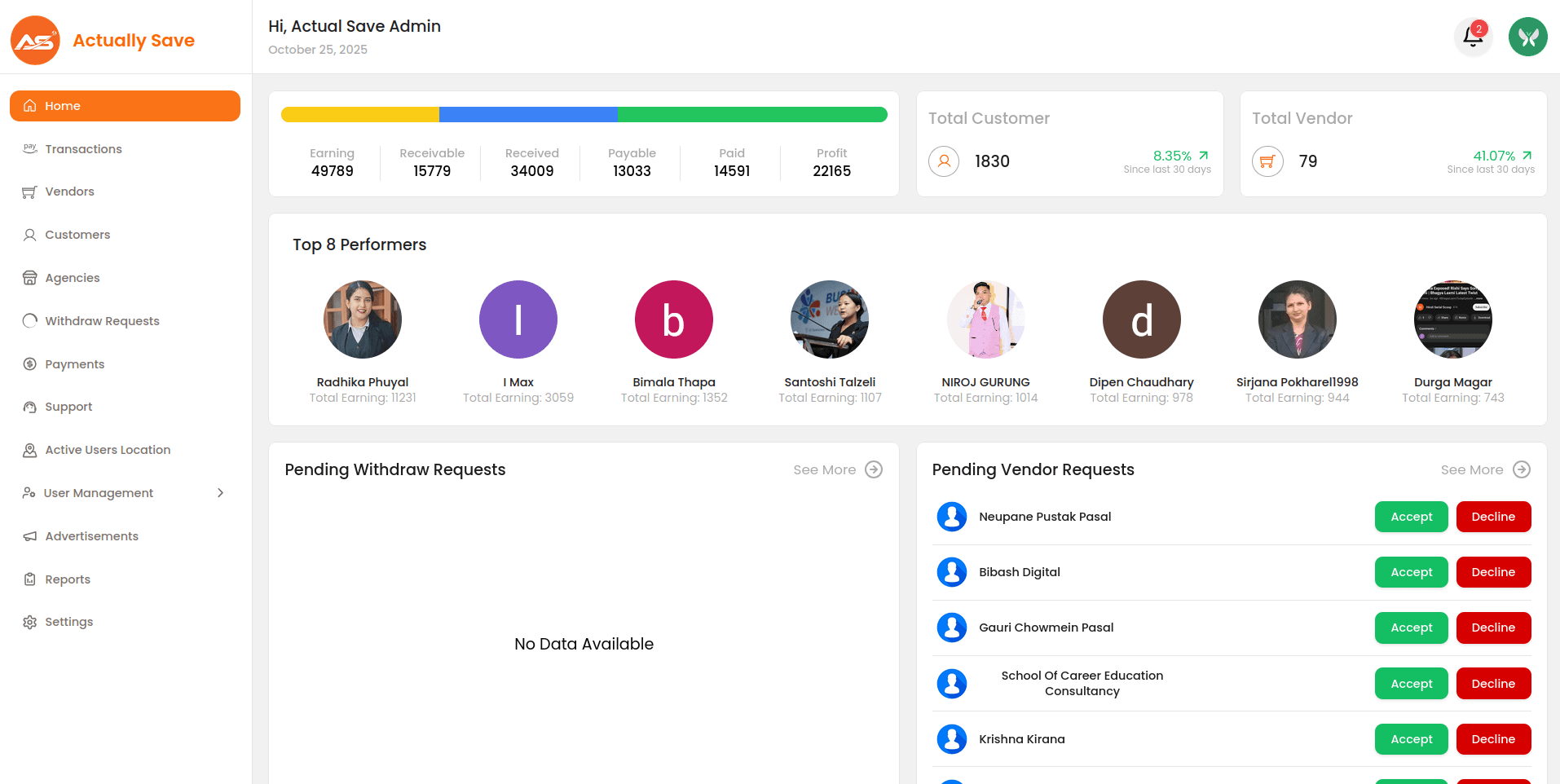 Actually Save - Project Screenshot